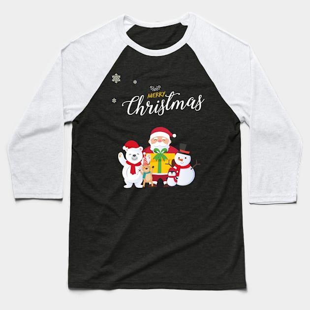 merry christmas Baseball T-Shirt by barwarrior